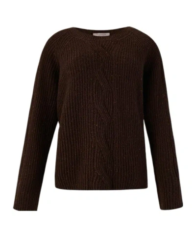 D EXTERIOR CREW NECK LONG SLEEVE SWEATER