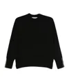 D Exterior Crew Neck Long-sleeved Sweater In Black