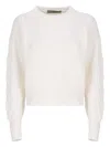 D Exterior Wool And Cashmere Sweater In White