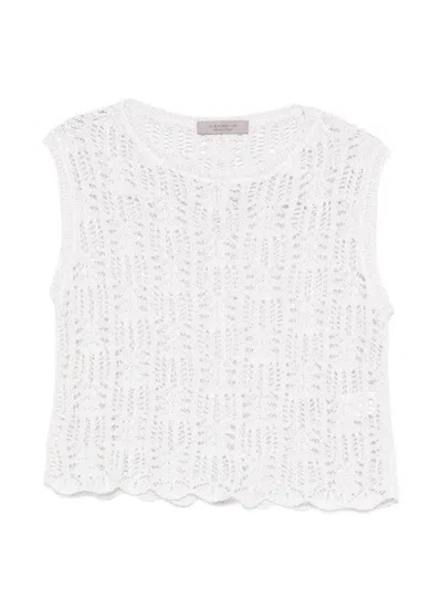 D Exterior Crochet Top In Red