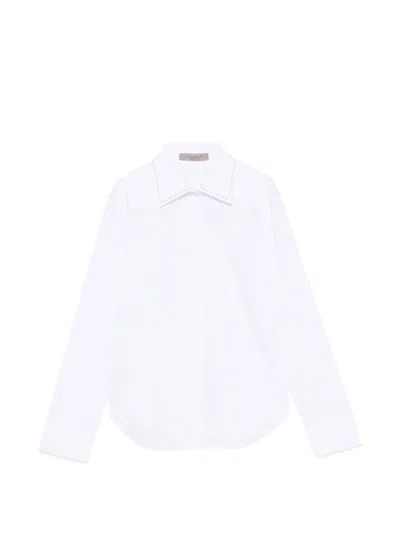 D Exterior 크리스털 장식 셔츠 In White