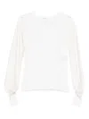 D Exterior Cut-out Long-sleeve Shirt In White