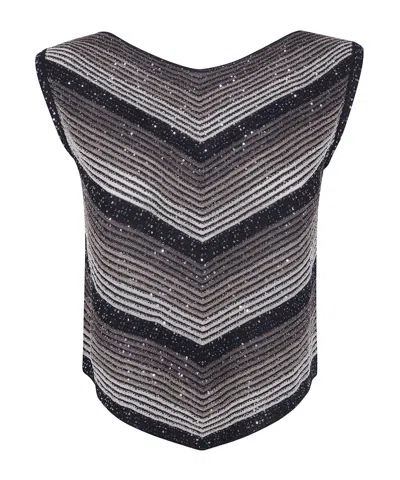 D Exterior Degrade Lux Crop Top In Multi