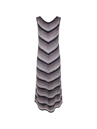 D Exterior D. Exterior Degrade` Lux Long Dress In Black