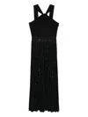 D Exterior Dexterior Fitted Black Dress With Unique Knot Detail In Black