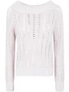 D Exterior D.exterior Braid Crystals Boatneck Sweater In White