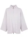 D Exterior Ribbed-panel Zip-front Coat
