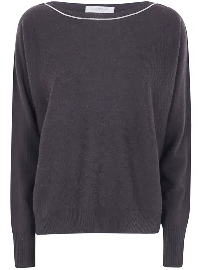 D Exterior D.exterior Cashmere Merino Round Neck Sweater In Brown