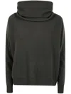 D Exterior D.exterior Cashmere Merinos High Neck Oversized Sweater In Gray
