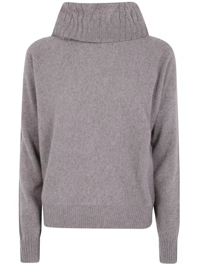 D Exterior D.exterior Cashmere Turtle Neck Sweater In Gray