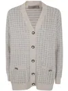 D Exterior D.exterior Check Crystals Cardigan In Gray