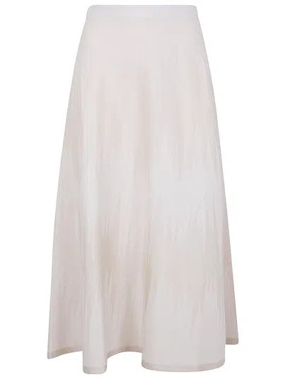 D Exterior D.exterior Chevron Lux Flared Skirt In White
