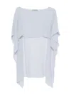 D Exterior D.exterior Draped Layered Coat In Blue