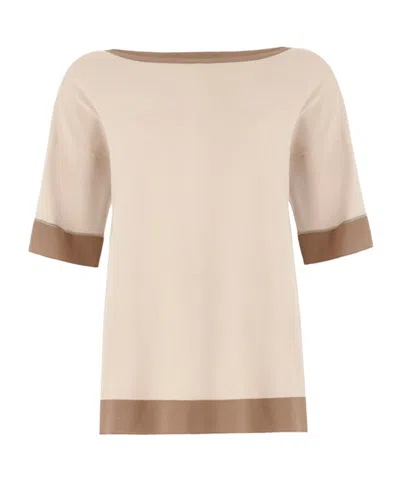 D Exterior D.exterior Crewneck T-shirt In Neutral