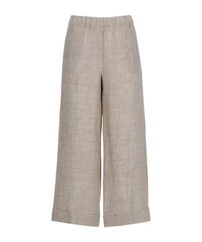 D Exterior D.exterior Cropped Wide-leg Pants In Nude