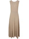 D Exterior D.exterior Crystals Long Dress In Brown