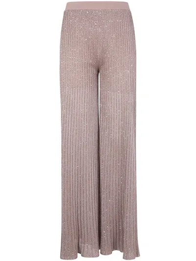 D Exterior D.exterior Degrade` Lux Flared Trousers In Pink