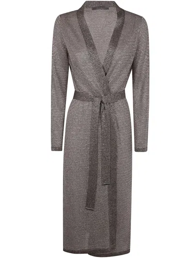 D Exterior D.exterior Degrade Lux Long Cardigan In Gray