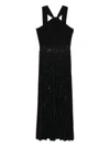 D Exterior Dexterior Fitted Black Dress With Unique Knot Detail In Black