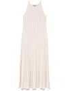 D Exterior D.exterior White Long Dress Sleeveless Lurex-effect