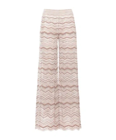 D Exterior D.exterior Geometric Wide-leg Knitted Trousers In Multi