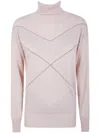 D Exterior D.exterior High Neck Intarsio Lux In Neutral