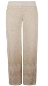 D Exterior D.exterior Ivory Trousers In Soft Fabric In Brown