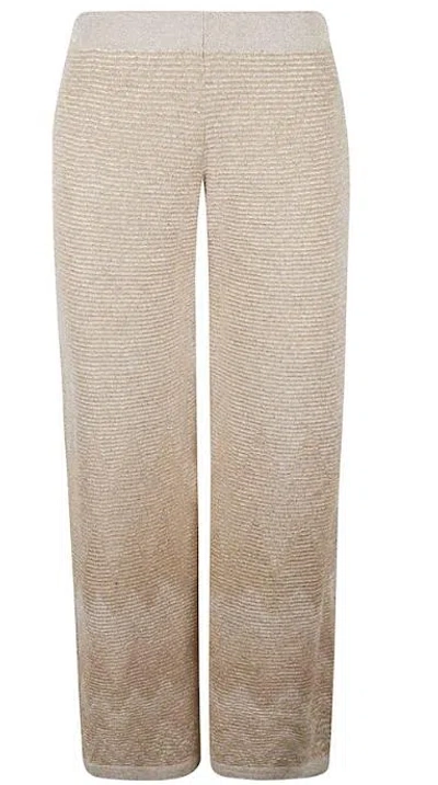 D EXTERIOR D.EXTERIOR IVORY TROUSERS IN SOFT FABRIC
