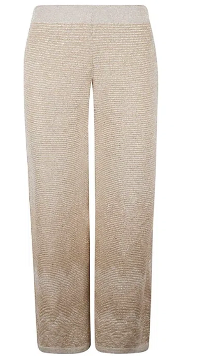 D EXTERIOR D.EXTERIOR IVORY TROUSERS IN SOFT FABRIC