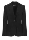 D Exterior Corduroy Welt-pocket Blazer In Black