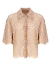 D Exterior D.exterior Lace Pattern Blouse In Gold
