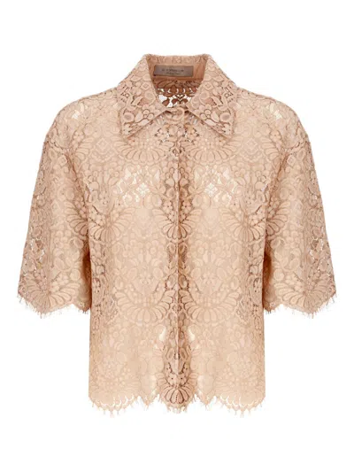 D Exterior D.exterior Lace Pattern Blouse In Gold