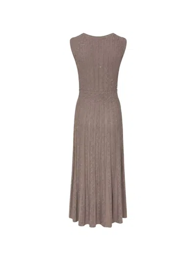 D Exterior D.exterior Mocha Brown Stretch Dress