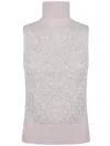 D Exterior D.exterior Rhombus Sequins Slim Top In Neutral