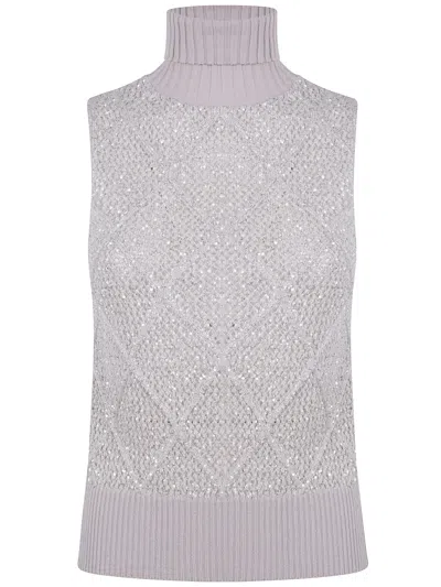 D EXTERIOR D.EXTERIOR RHOMBUS SEQUINS SLIM TOP