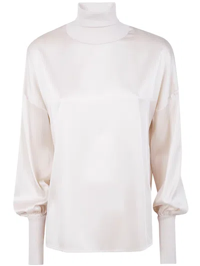D EXTERIOR D.EXTERIOR SATIN TUNIC MERINOS BLOUSE