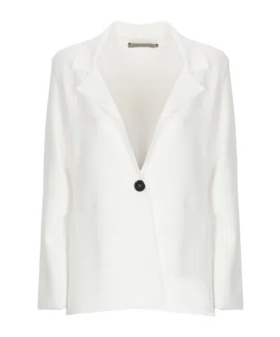 D Exterior D.exterior Single-breasted Blazer In White