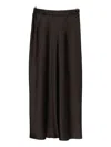 D Exterior Pleated Detail Skirt In Brown