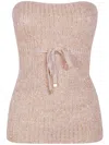 D Exterior D.exterior Soft Sequins Coulise Hooded Sweater In Neutral