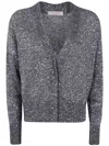 D Exterior D.exterior Soft Sequins Short Cardigan In Gray