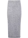 D Exterior D.exterior Soft Sequins Straight Skirt In Blue