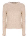 D Exterior Sweater With Sequins In Brown