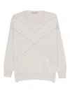 D Exterior V-neck Embellished Knitwear In Gray