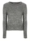 D Exterior Sweater With Sequins In Gray