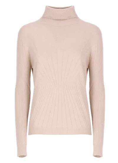 D Exterior Cashmere Bland Dress In Neutral