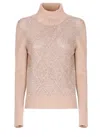 D Exterior Sweater With Paillettes In Pink