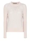 D Exterior Sweater With Paillettes In Pink