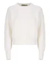 D Exterior Wool And Cashmere Sweater In White