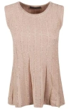 D Exterior D.exterior Sleeveless Crew Neck In Neutral