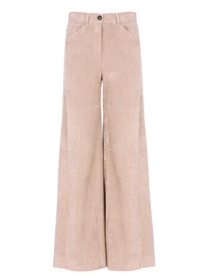 D Exterior Corduroy Palazzo Pants In Pink